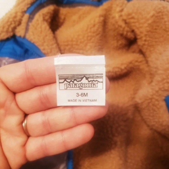 Patagonia Reversible Tribbles Jacket Pants Baby Boy 3-6m Infant Winter Snow Puff - Picture 7 of 7